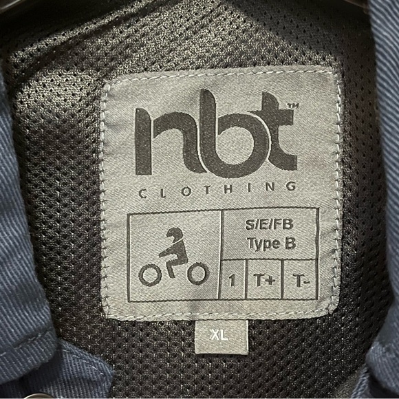 NBT Men’s XL NWT Navy Blue Short Sleeve Motorcycle Fundamental Shop Shirt - Picture 7 of 9